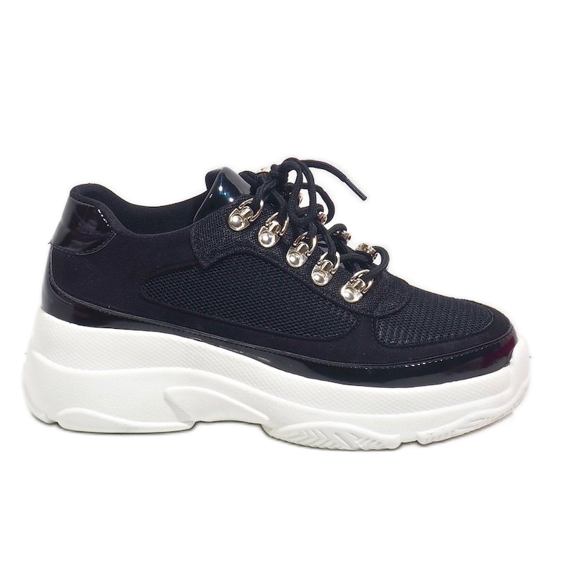 Černé sportovní tenisky J-8704 černá