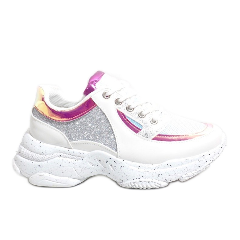 Bílé sportovní tenisky s HL-08 bílý vícebarevný Bílé sportovní tenisky s HL-08 bílý vícebarevný