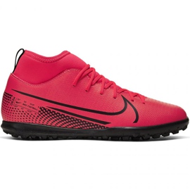 Kopačky Nike Mercurial Superfly 7 Club Tf Jr AT8156-606 červené pomeranče a červené