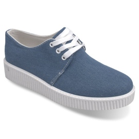 Creepers boty na modré platformě SB-A11 modrý