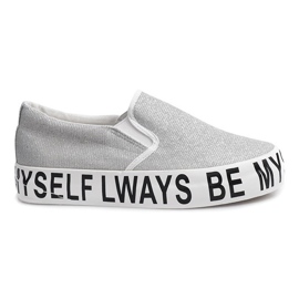 Slip On Glitter E22 šedá Slip On Glitter E22 šedá