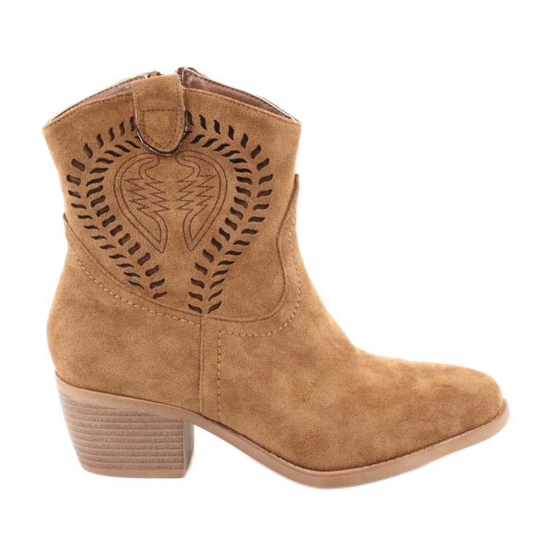 M.Daszyński Neformální dámské kovbojské boty Daszyński 1921, semiš hnědý M.Daszyński Neformální dámské kovbojské boty Daszyński 1921, semiš hnědý