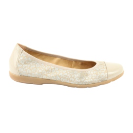 Caprice Ballerinas a'la krajka pohodlná kůže 22152 béžový