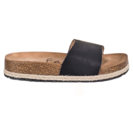 Goodin Módní černé pantofle černý