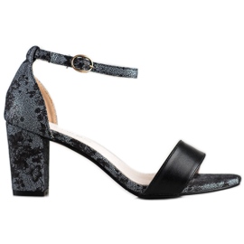 Goodin Stylové sandály s krajkou černá Goodin Stylové sandály s krajkou černá