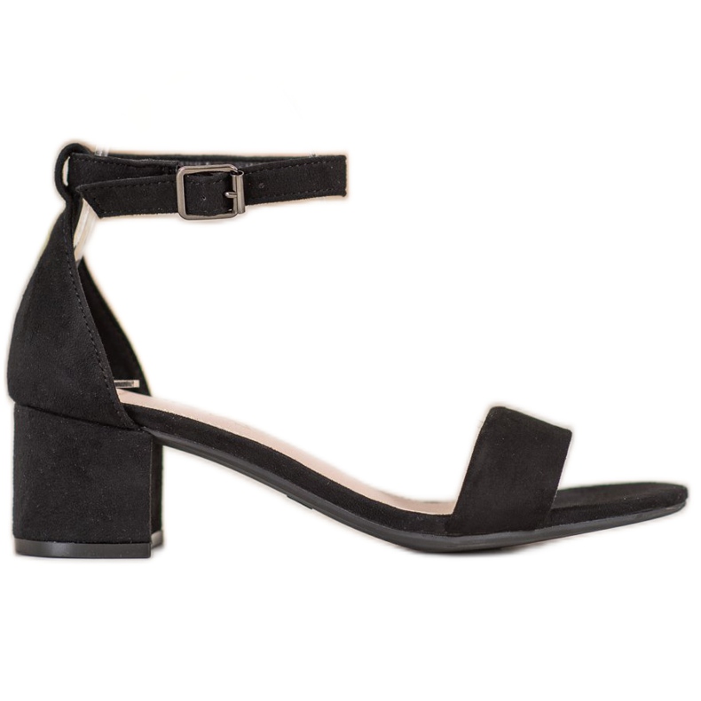 Evento Klasické sandály na nízkém podpatku černá