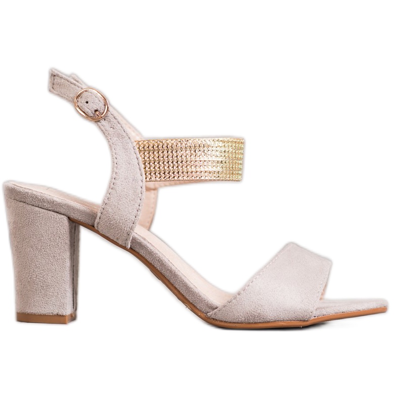 Filippo Sandály Se Zlatým Pásem šedá žlutá