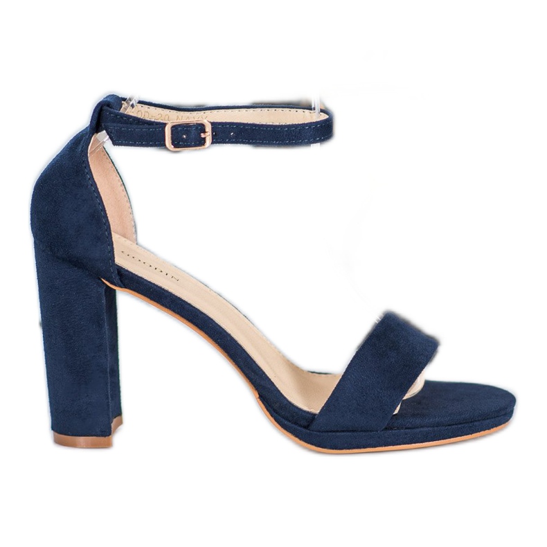 Goodin Semišové sandály na baru modrý