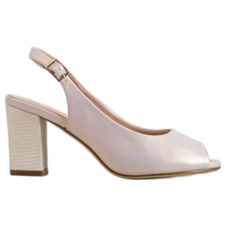 Sergio Leone Elegantní sandály s otevřenou špičkou hnědý