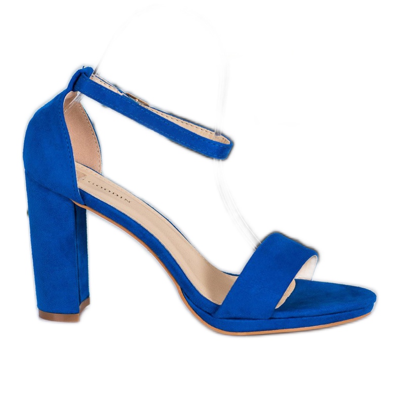 Goodin Semišové sandály na baru modrý
