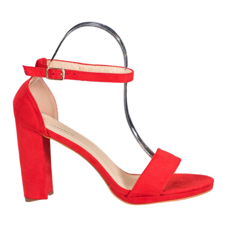 Goodin Semišové sandály na baru červené