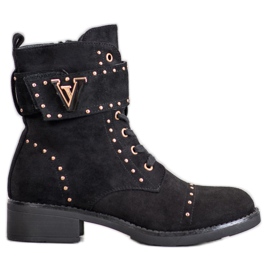 SDS Módní semišoví dělníci černý