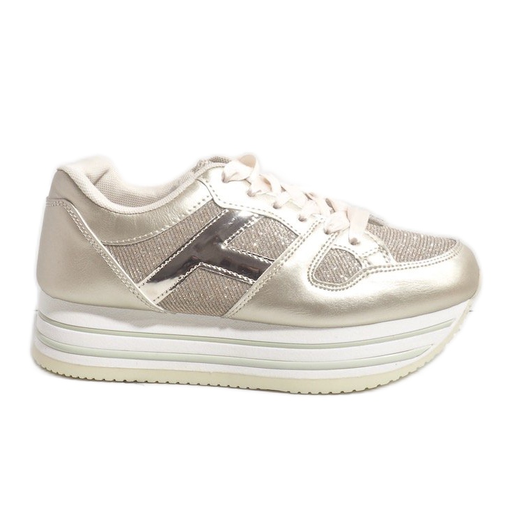 Zlatá módní dámská sportovní obuv 1306 zlatý