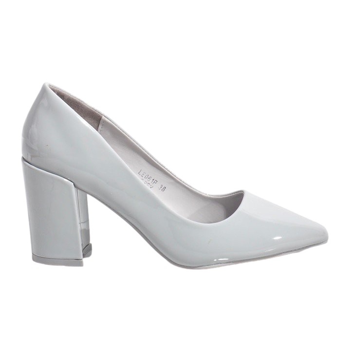 Šedé lodičky na sloupku LE061P šedá Šedé lodičky na sloupku LE061P šedá