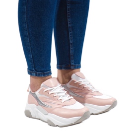 Růžové sportovní tenisky SX001-11 růžový