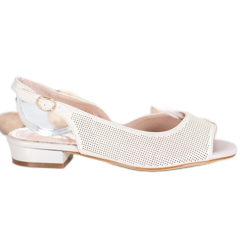 Sergio Leone Prolamované sandály na nízkých podpatcích žlutá