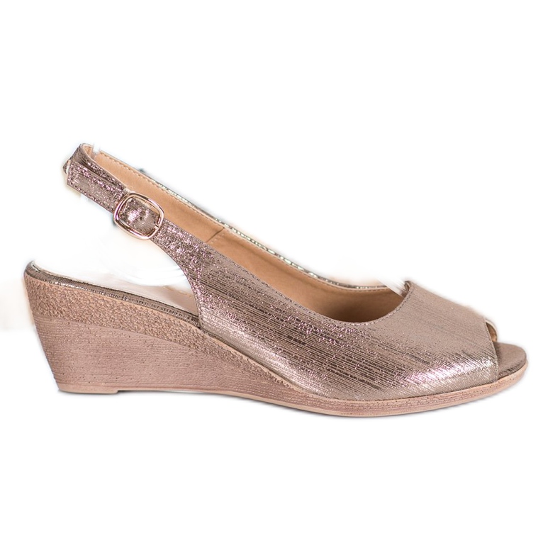 Sergio Leone Zlaté sandály s otevřenou špičkou zlatý