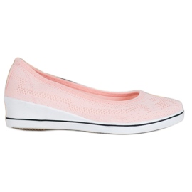 Super Me Prolamovaná baletka na klínku růžový Super Me Prolamovaná baletka na klínku růžový