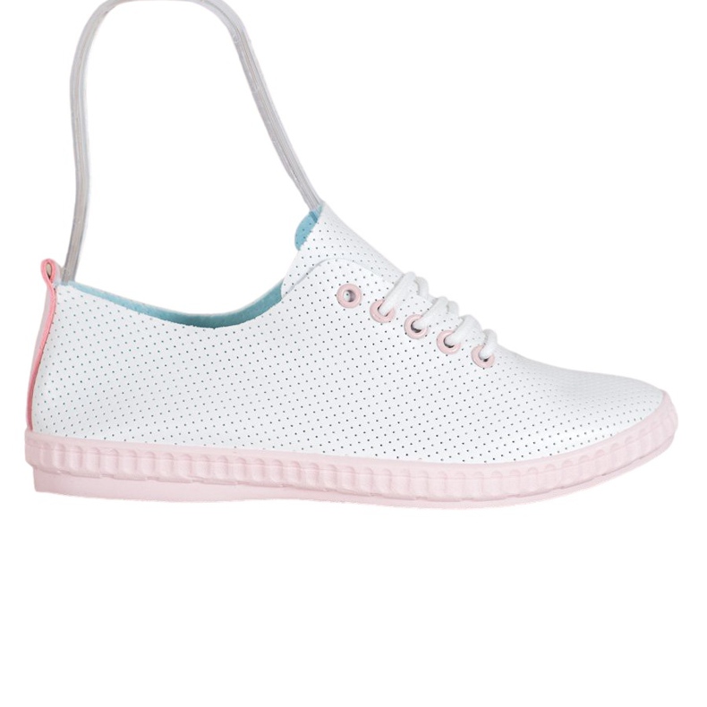 SHELOVET Lehké prolamované tenisky bílý