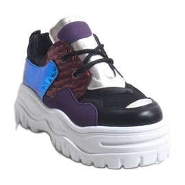 Černé módní sportovní tenisky R-458 černá