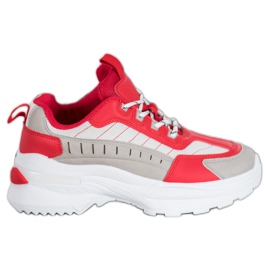 SHELOVET Módní boty na platformě červený vícebarevný