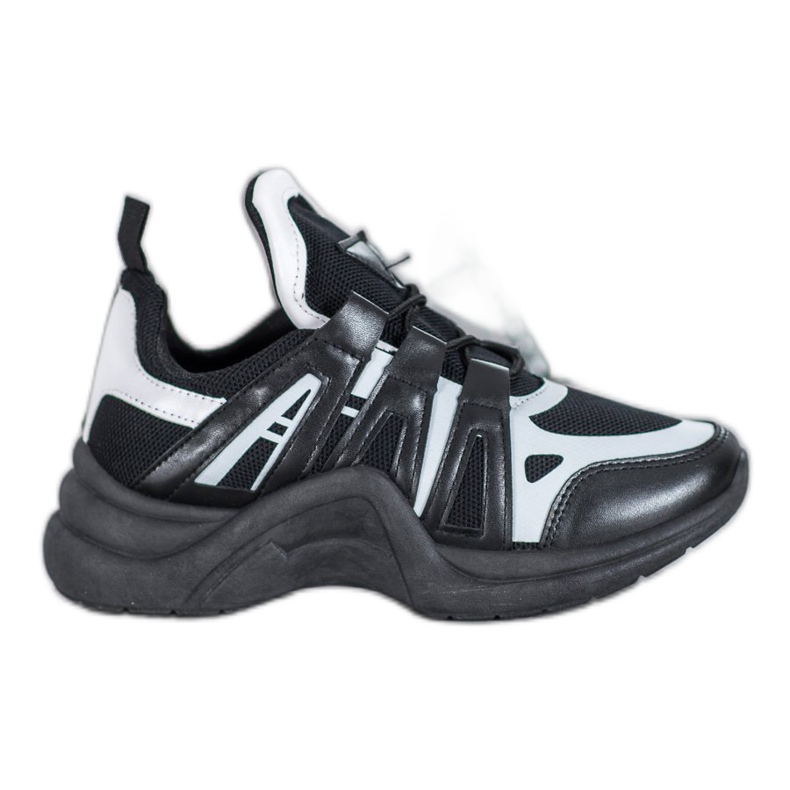 SHELOVET Pohodlné módní tenisky bílý černá