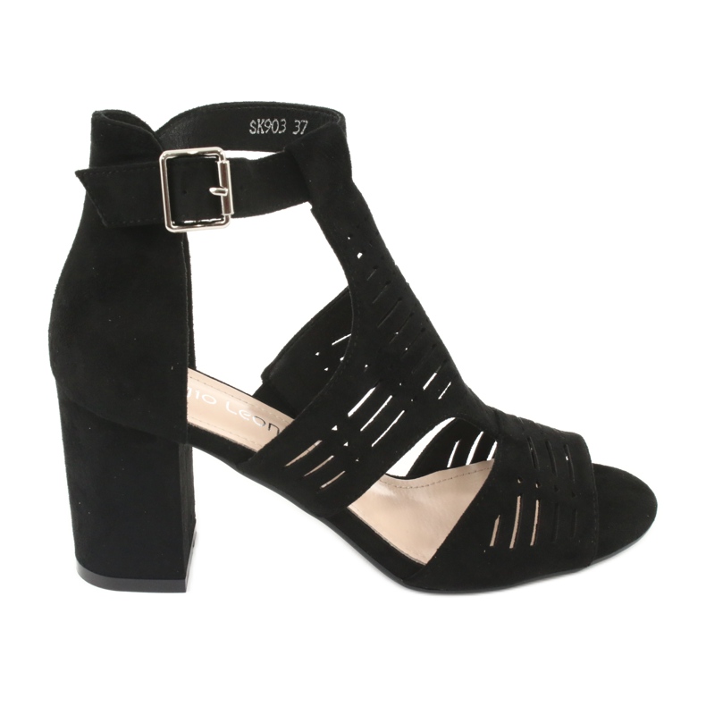 Sergio Leone SK903 semišové svrškové sandály černá
