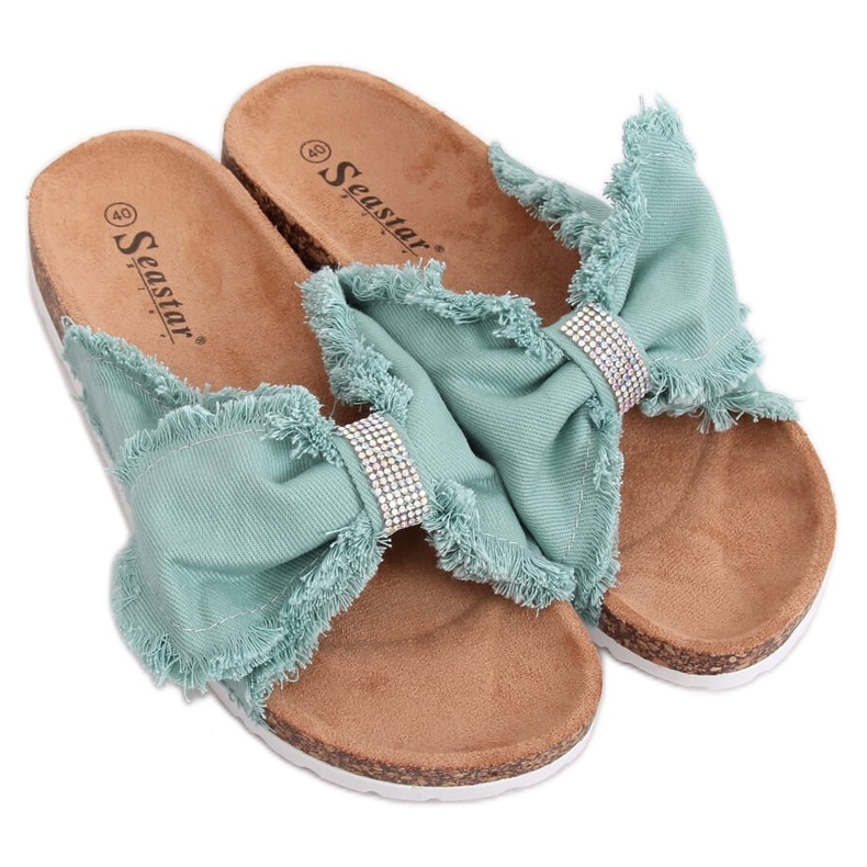 Zelené BG60P Zelené korkové pantofle zelená