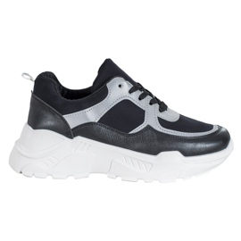 SHELOVET Klasické černé tenisky černá