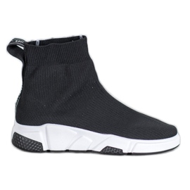 SHELOVET Černé nazouvací boty černý