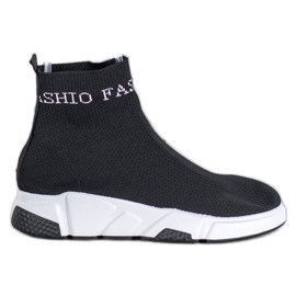 SHELOVET Módní nazouvací boty černý