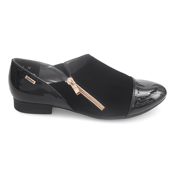 Klasické boty se zipem 2060A černé černá