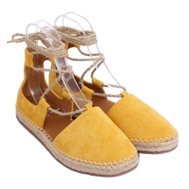 Medové kotníkové espadrilky JH97P žluté žluť