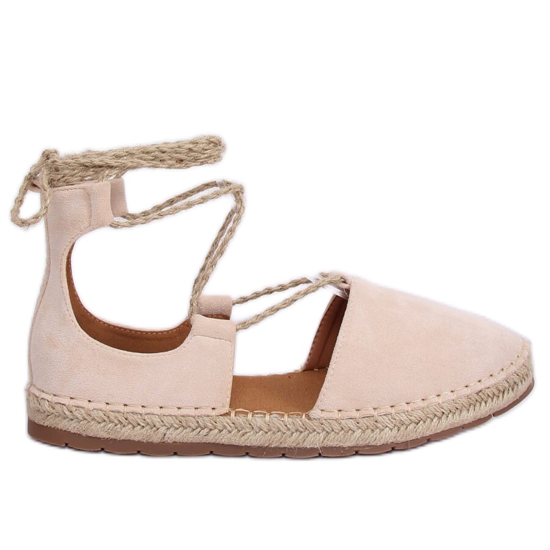 Espadrilky svázané kotníkem béžové JH97P béžové béžový Espadrilky svázané kotníkem béžové JH97P béžové béžový
