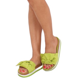 Zelené dámské zelené pantofle SS116P Green zelený