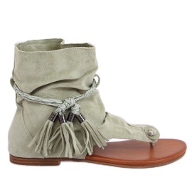 Zelené žabky s hřídelí SL1011 Green zelený