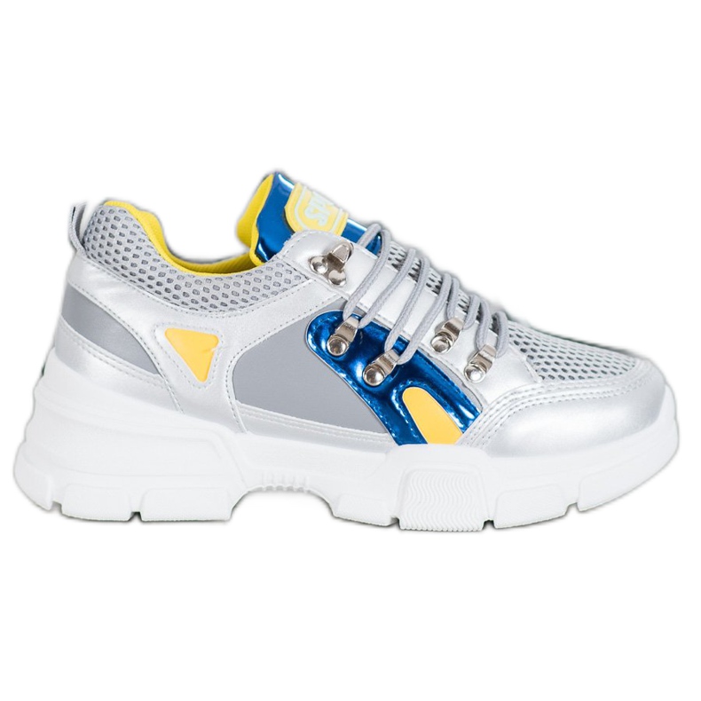 Bella Paris Módní tenisky se síťovinou šedá vícebarevný