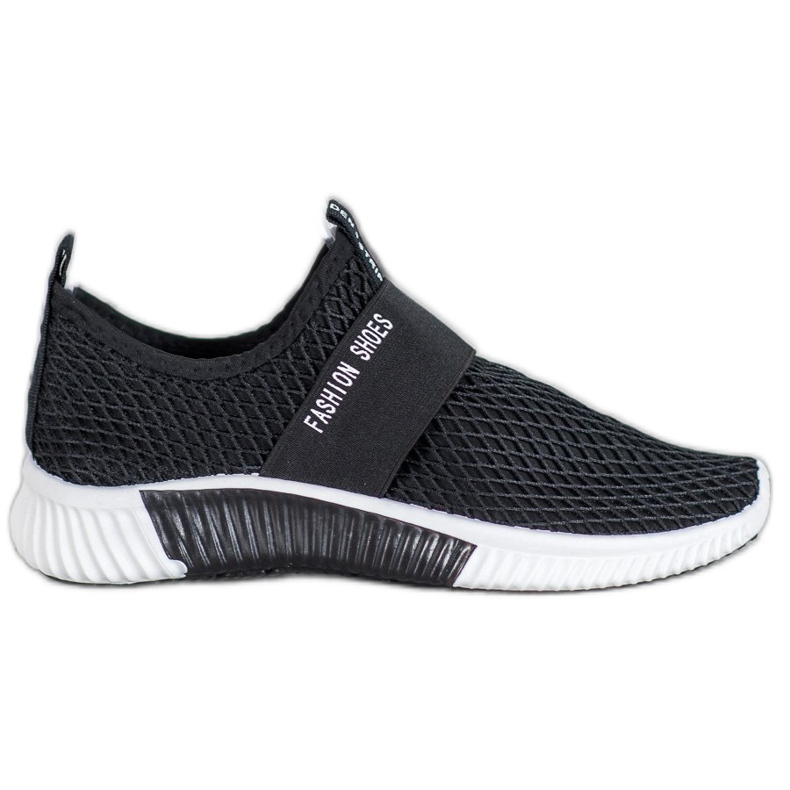 SHELOVET Nazouvací módní obuv černá