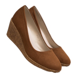 Goodin Klasická klínová baletka hnědý