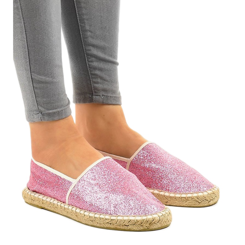 Růžové nazouvací espadrilky 1609 růžový Růžové nazouvací espadrilky 1609 růžový