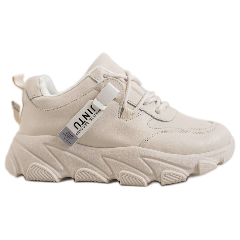 Bella Paris Šněrovací béžové tenisky béžový