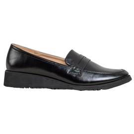 Goodin Černé klínové mokasíny černý