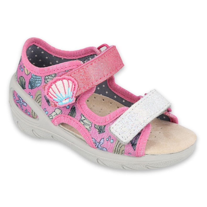 Dětská obuv Befado 065P134 růžový šedá vícebarevný
