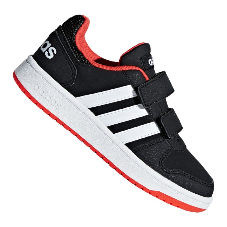 Boty adidas Hoops 2.0 Mfc C Jr B75960 bílý černá Boty adidas Hoops 2.0 Mfc C Jr B75960 bílý černá