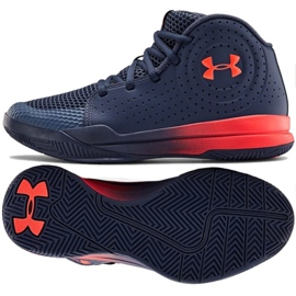 Basketbalové boty Under Armour Gs Jet 2019 Jr.3022121-405 vícebarevný námořnická modř