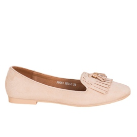 Fama Suede Lords s třásněmi hnědý