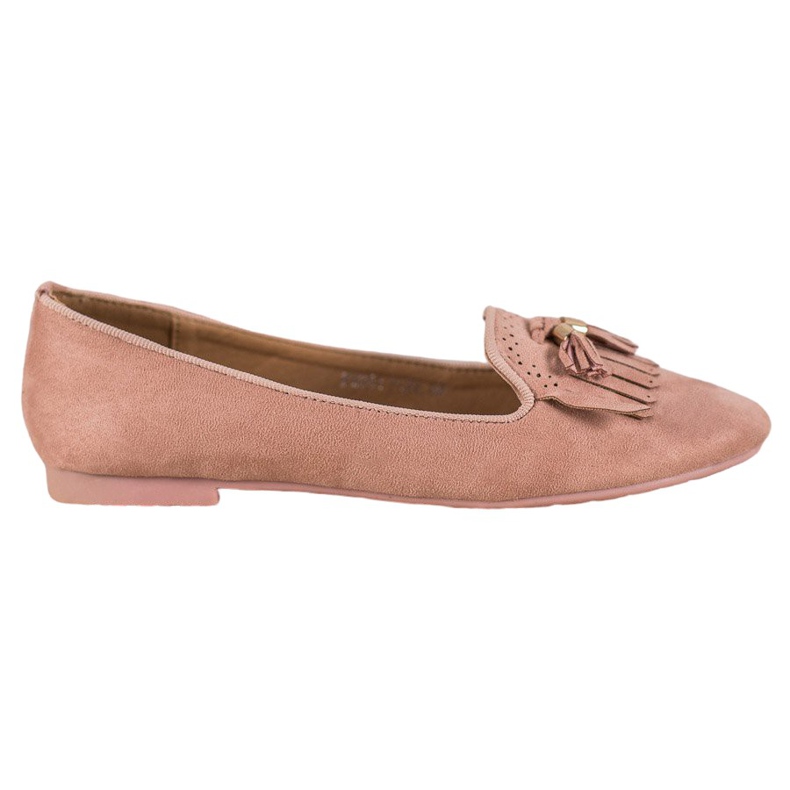 Fama Suede Lords s třásněmi růžový Fama Suede Lords s třásněmi růžový