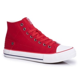 Červené tenisky Big Star vysoké DD274334 červený