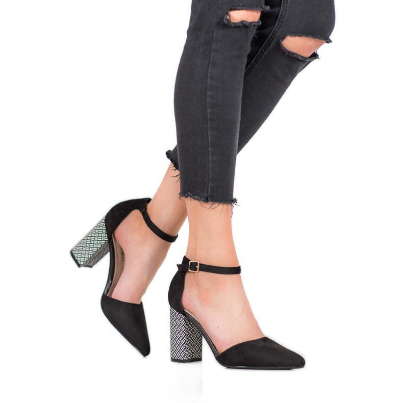 Goodin Stylová černá čerpadla žlutá Goodin Stylová černá čerpadla žlutá