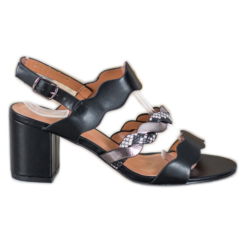 Small Swan Sandály Na Baru černá